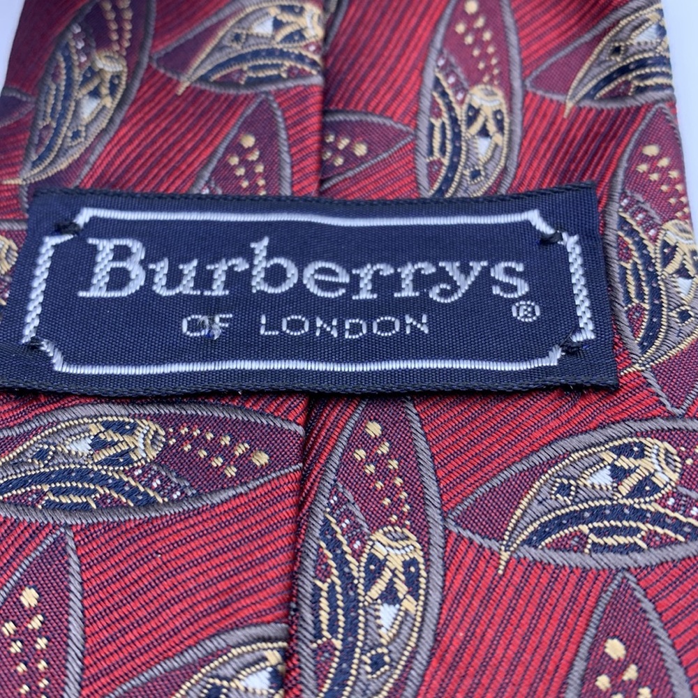 Burberrys of London Luxury Silk Tie. Made in Italy. VTG - Picture 5 of 8